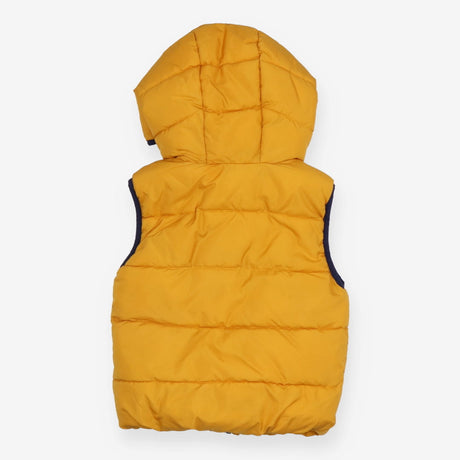 Gilet gold blue lining zip