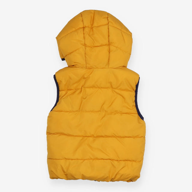 Gilet gold blue lining zip