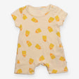 Romper Towelling Cream with Yellow Houses
