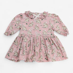 Tunic Jersey Pink Bunny Rabbits with Cream Bow