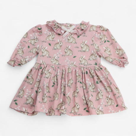 Tunic Jersey Pink Bunny Rabbits with Cream Bow