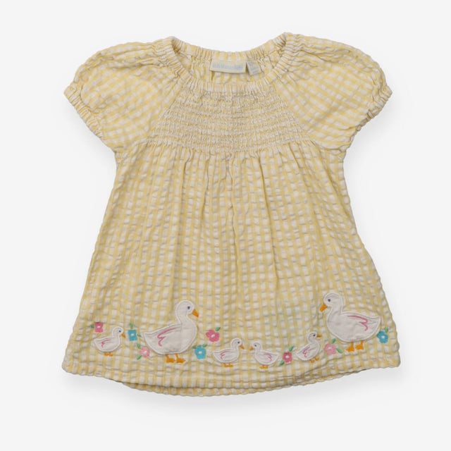 Yellow Gingham Tunic with Ducks