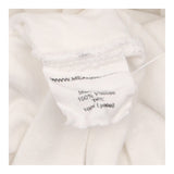 Ruched Shirt in White Viscose with Open Collar and