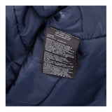 Coat Blue Grey Hooded Parka Drawstring Waist Utili