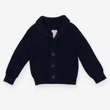 Cardigan blue chunky shawl collar