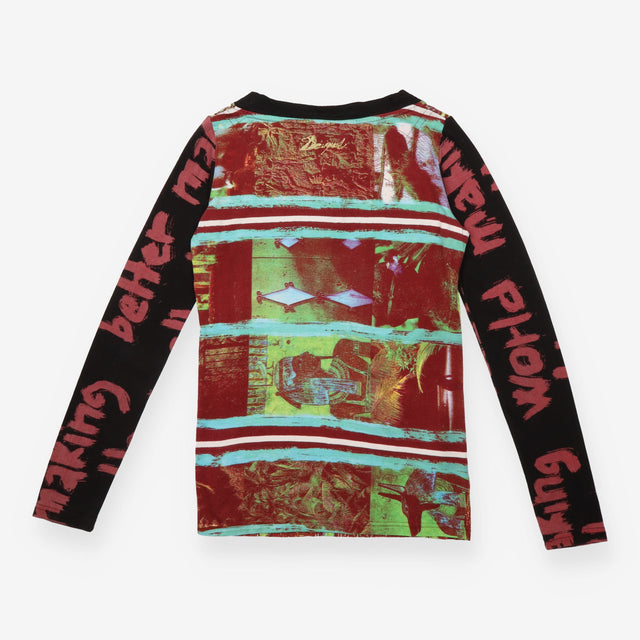 Desigual Egyptian Pharaoh Graphic Long Sleeve Top 