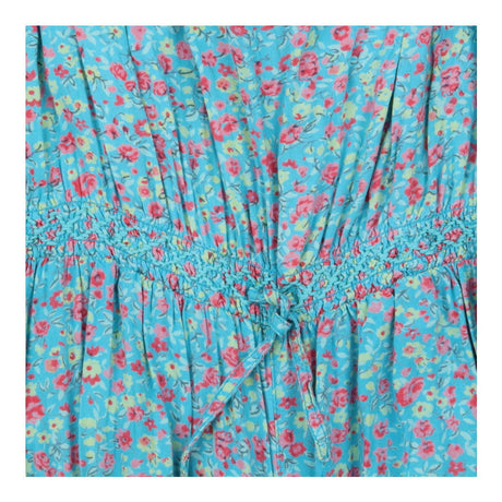 Jumpsuit halterneck blue ditsy floral