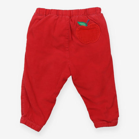Cord Trouser Red with Blue Strings