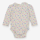 Cream Floral Bodysuit Long Sleeve