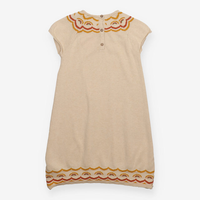 Dress knit rainbow cream