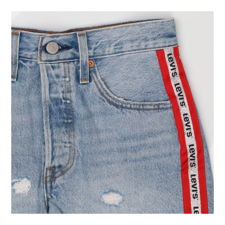 501 Logo Tape Side Stripe Denim Shorts