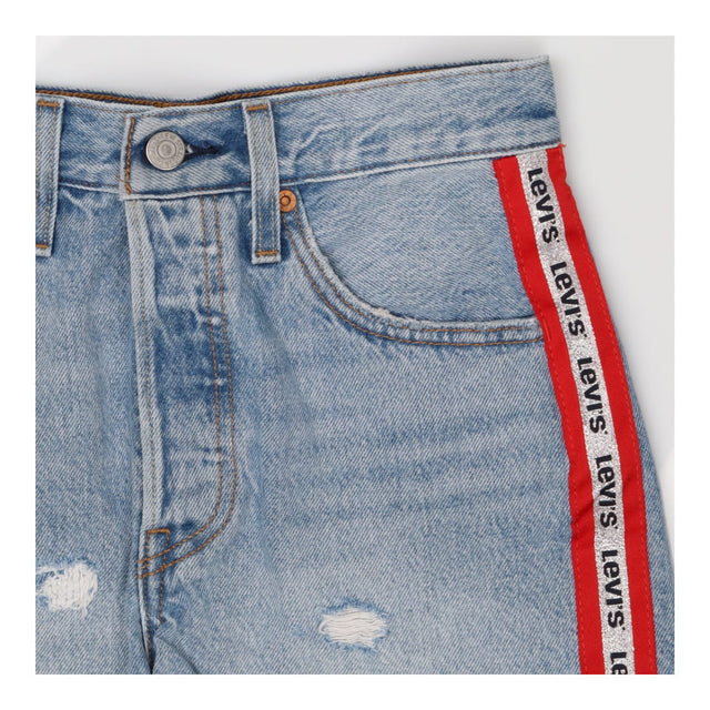 501 Logo Tape Side Stripe Denim Shorts