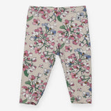 Cream Floral Leggings 