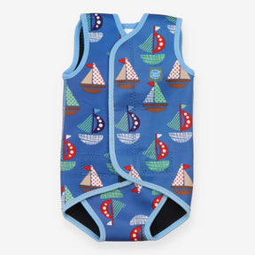 Wetsuit blue sailboats