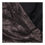Mini Dress Black Metallic Satin Draped Overlay