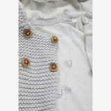 Knit Hood Cardigan Grey with Hedgehog Lining