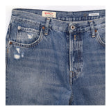 Jeans Marillard Straight Leg Raw Hem Blue Denim