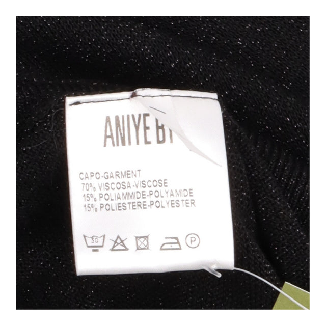Jumper Black Sheer Fine Knit V-Neck