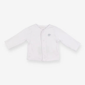 Cardigan jersey white small grey elephant