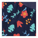 Trousers Navy Floral Print Over Bump Jersey Organi