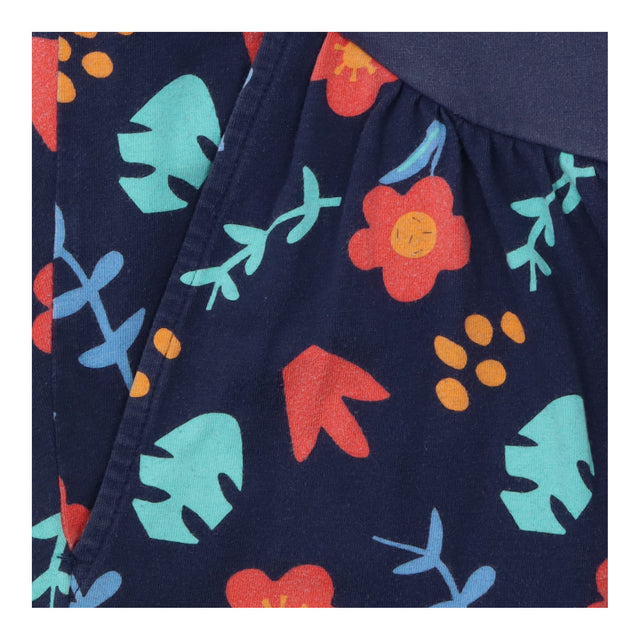 Trousers Navy Floral Print Over Bump Jersey Organi