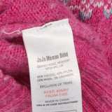 Pink knit cardigan Dino fairisle