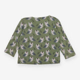 Tee LS green owls