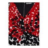 Dress Spot Polka Dot Twist Front Short Sleeve Red 
