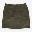 Skirt Khaki Corduroy A Line Cotton Above Knee