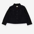 Black lightweight denim utility jacket