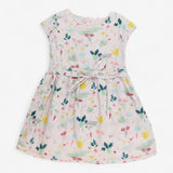 Dress woven pink garden