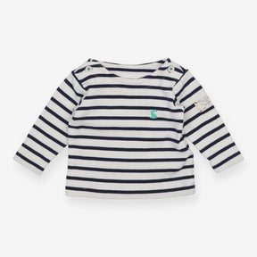 White and Black Striped Long Sleeve