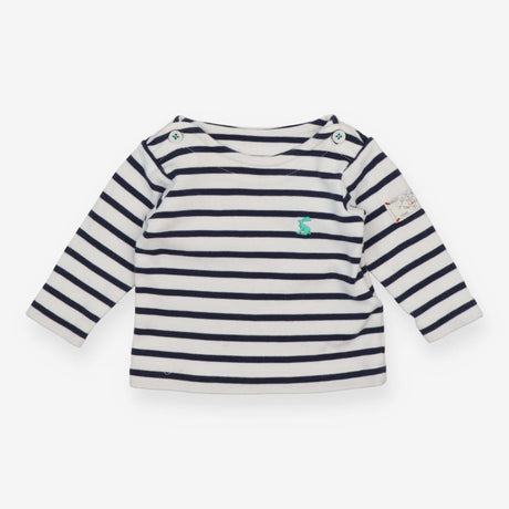 White and Black Striped Long Sleeve