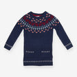 Navy fairisle knit dress squirrels