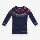 Navy fairisle knit dress squirrels