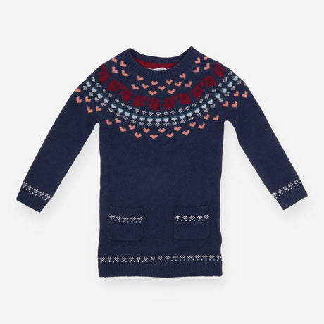 Navy fairisle knit dress squirrels