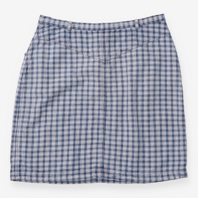 Mini Skirt Cotton Check Blue White