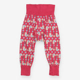 Parsnip pants pink white ducks flowers