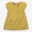 Dress yellow cord pockets blue check lining