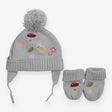 Green Bunny Bobble Hat with Mittens