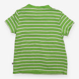 T-Shirt Green Striped Rainbow Tractor Applique