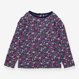 T-shirt long sleeve navy floral mouse