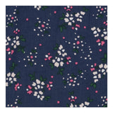 Skirt blue cotton flowers pink band