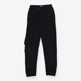 Cord Woven Jogger Bottom Black