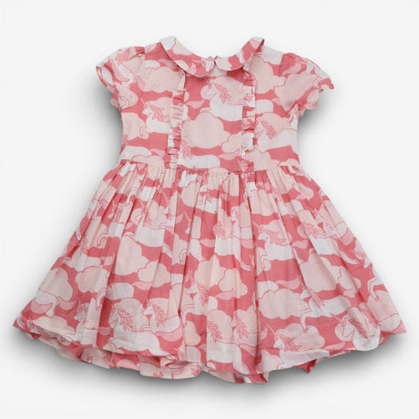 Dress pink collar with unicorn