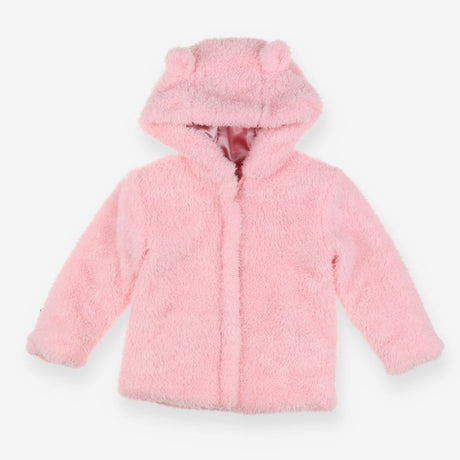 Pink Teddy Bear Fleece Coat