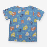 T-Shirt Blue Koalas and Monkeys