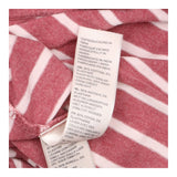 Top Rose Pink Cream Breton Stripe Boat Neck Long S