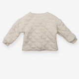 Padded Cardigan White with Pockets