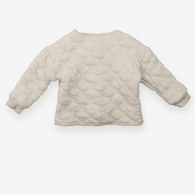 Padded Cardigan White with Pockets